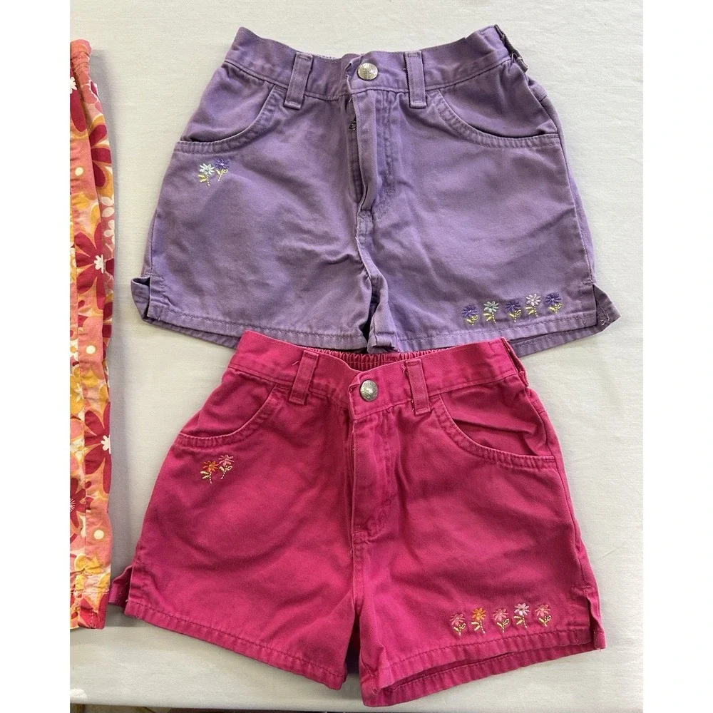 Vintage Y2K Lot Of 3 Oshkosh B'gosh Girls Shorts/capri Size 5 Toddler